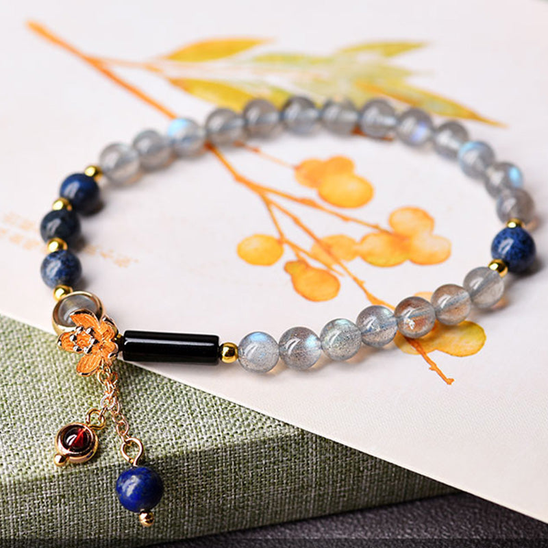 Buddha Stones Moonstone Lazurite Calm Healing Positive Bracelet - image 4