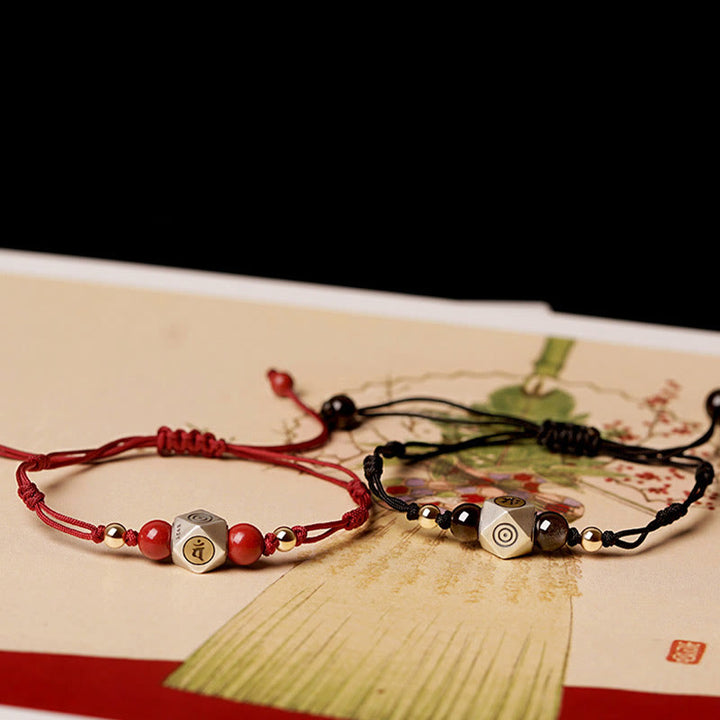 Buddha Stones Handmade 925 Sterling Silver Chinese Zodiac Natal Buddha Cinnabar Calm Braided Bracelet - image 9