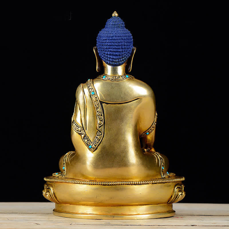 Buddha Stones Shakyamuni Compassion Copper Statue Decoration - image 5