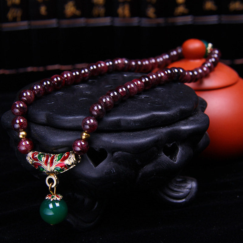 Buddha Stones Natural Garnet Blessing Bracelet - image 5