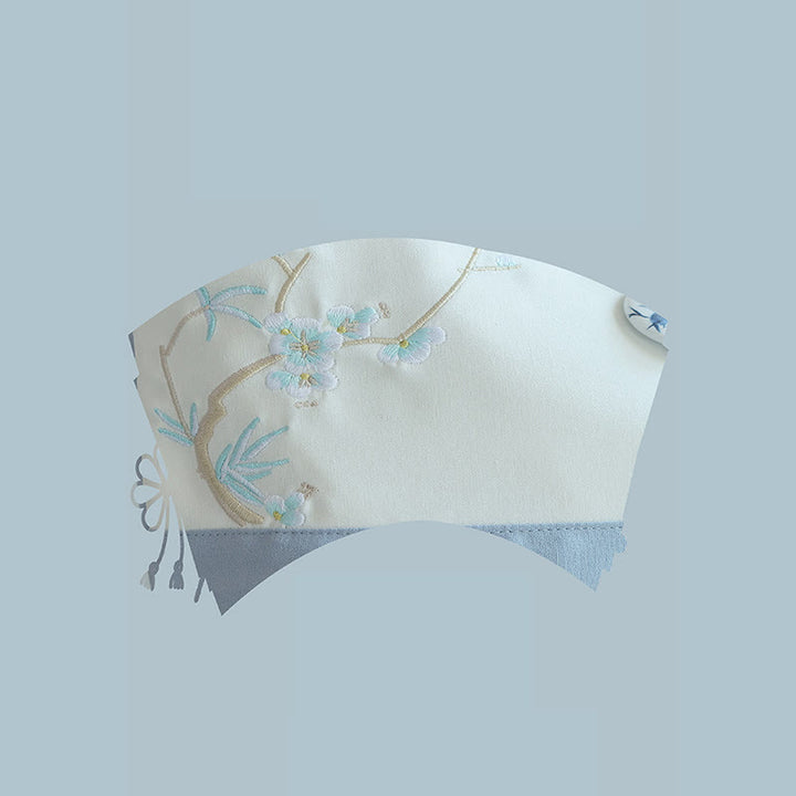 Buddha Stones Pear Flower Plum Peach Blossom Bamboo Embroidery Canvas Large Capacity Shoulder Bag Tote Bag - image 21