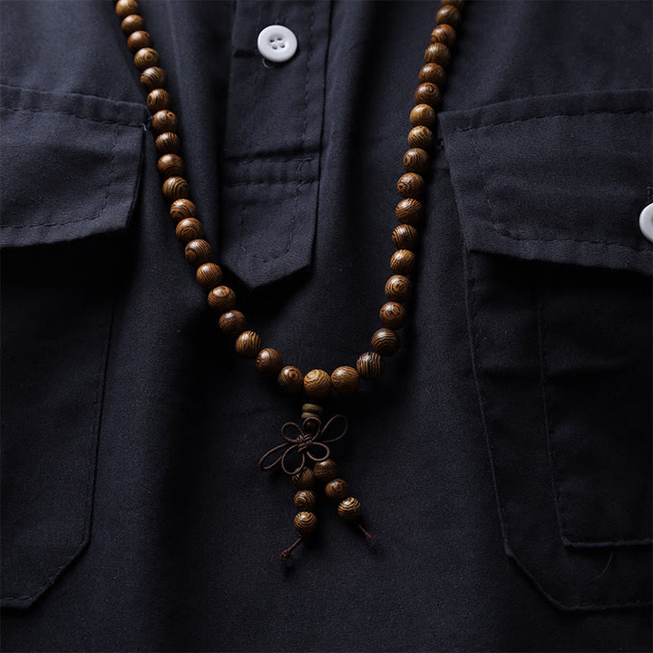 Buddha Stones 108 Mala Beads Bracelet Prayer Meditation Sandalwood Elastic - image 15