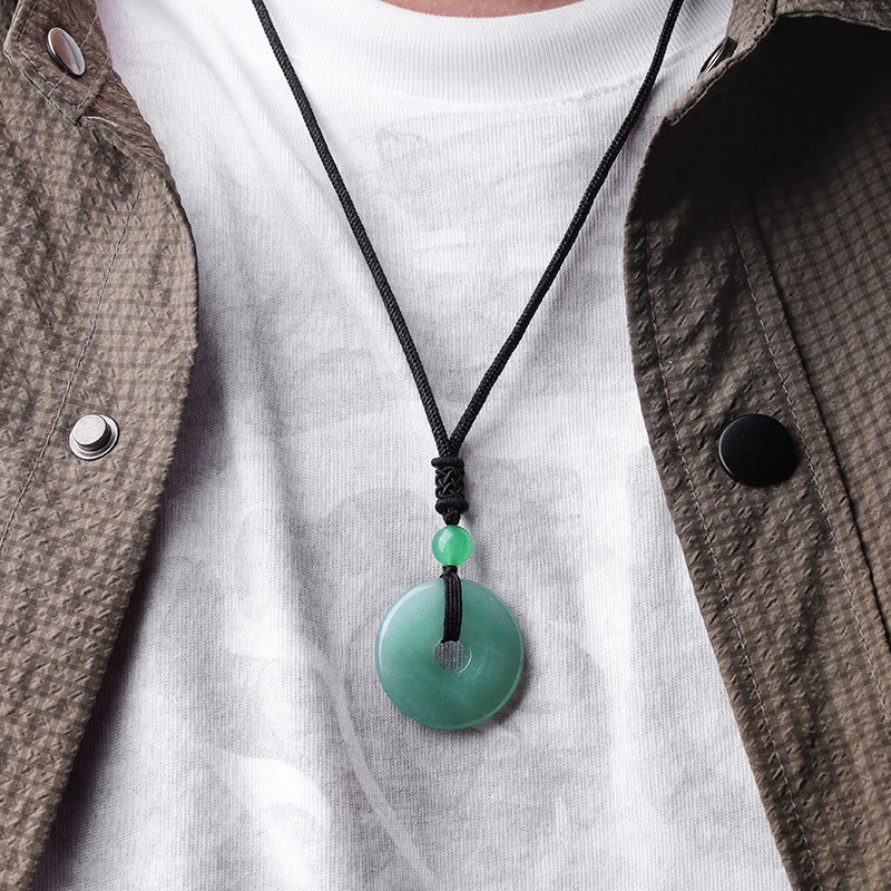 Buddha Stones Lucky Coin Pendant Healing Crystal Gemstone Necklace - image 3