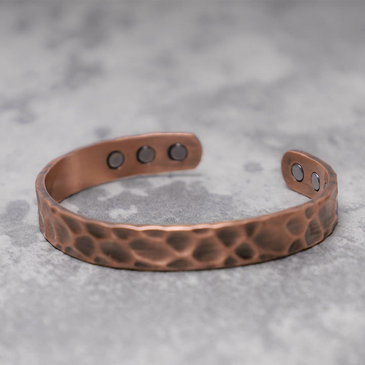 Rustic Copper Balance Magnetic Adjustable Cuff Bracelet - image 2