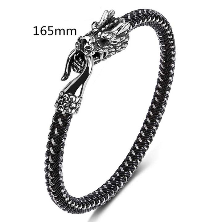 Buddha Stones Dragon Titanium Steel Protection Luck Bracelet - image 11