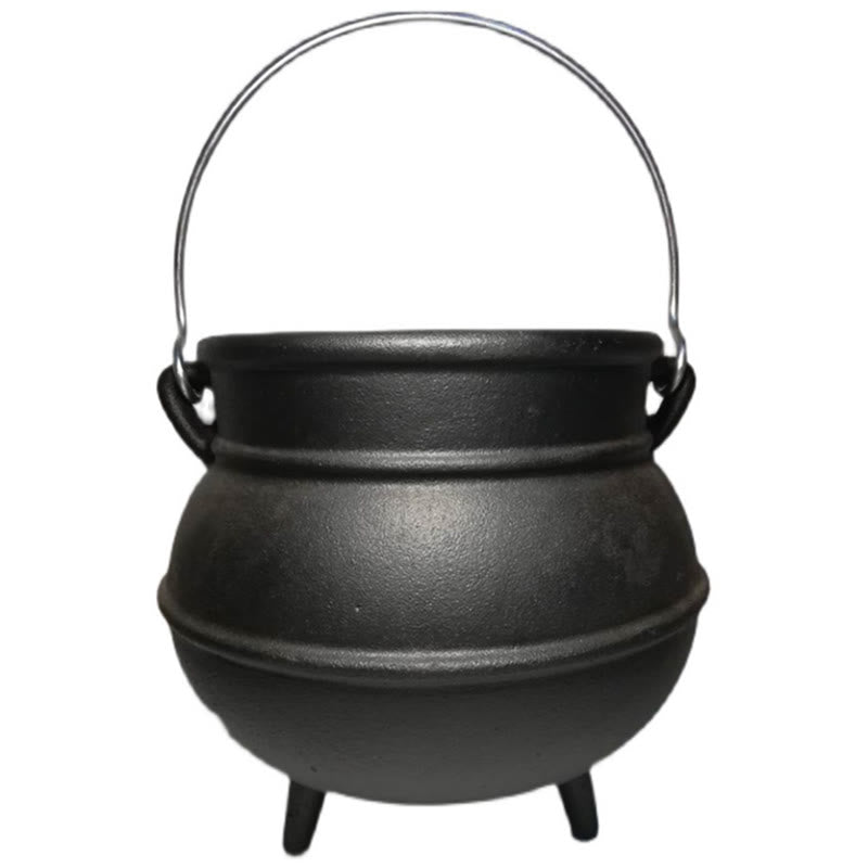 Buddha Stones Cast Iron Cauldron Prayer Altar Burning Holder Incense Sage Smudging Rituals Use Items - Extra Large Incense Burner 24*23.0cm - image 9