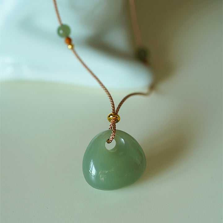 Buddha Stones Natural Jade Luck Prosperity Necklace Pendant (Random Color) - image 8
