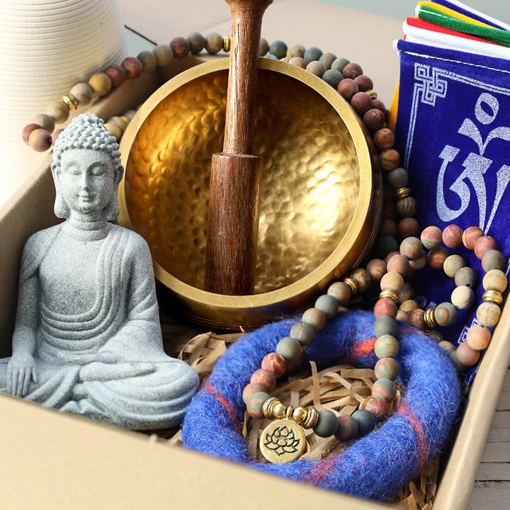 Buddha Stone Tibetan Meditation Healing Gift Bundle - image 0