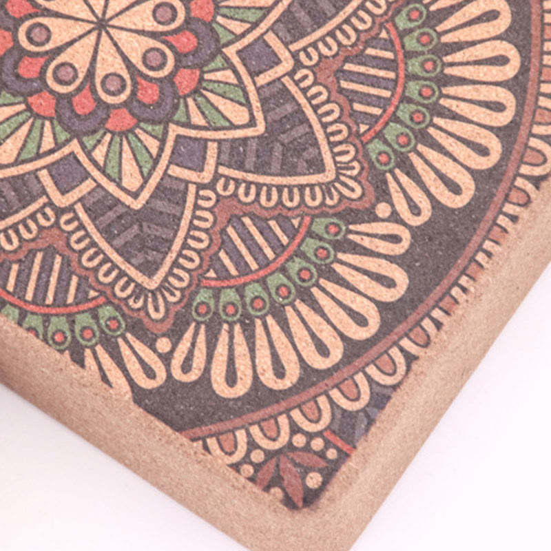Buddha Stones Tibetan Mandala Mindful Yoga Cork Block - image 4