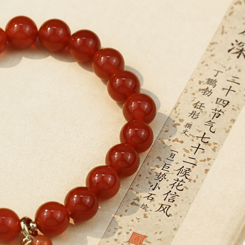Buddha Stones Natural Red Agate Buddha Success Bracelet - image 4