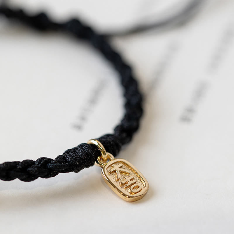 Buddha Stones Chalcedony Round Peace Buckle Positive String Bracelet - image 3