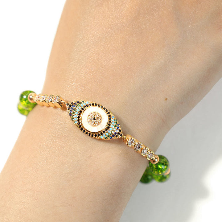 Buddha Stones Natural Peridot Evil Eye Abundance Bracelet - image 4