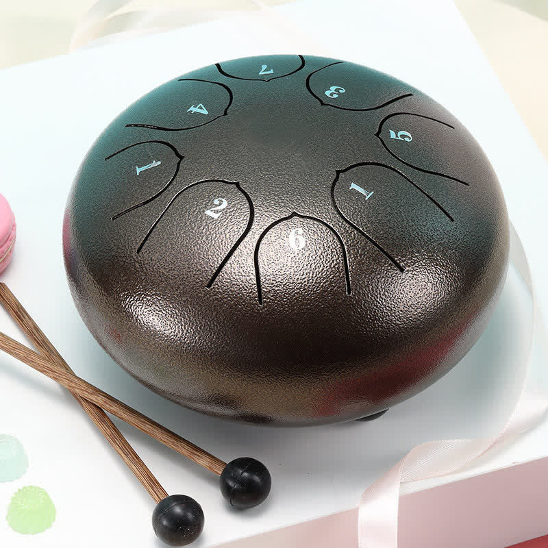 Buddha Stones Steel Tongue Drum Sound Healing Meditation Yoga Drum Kit - SlateGray - image 12