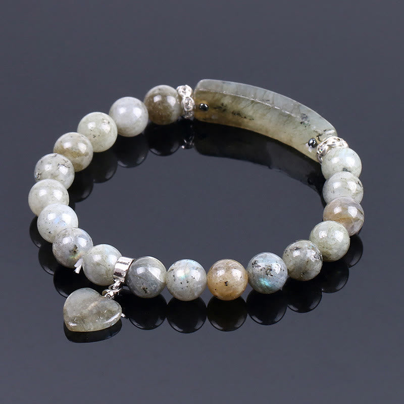 Buddha Stones Natural Quartz Love Heart Healing Beads Bracelet - image 20