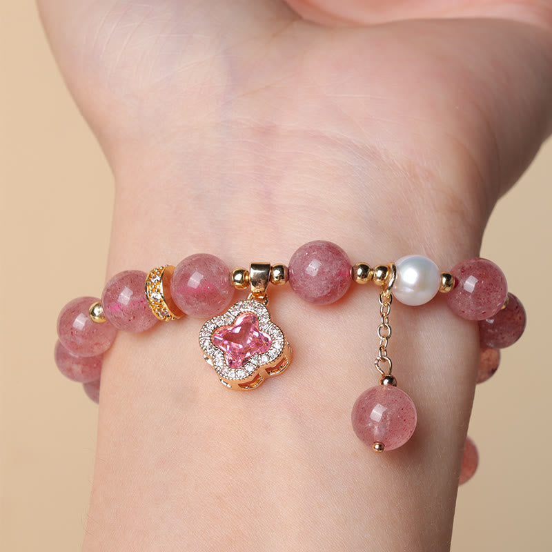 Buddha Stones "Wishing Love and Sweet Blessings" Quartz Bracelet Includes Gift Message Card - image 5