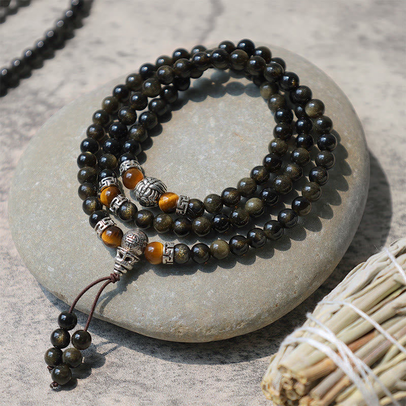 Golden Obsidian Energy Bracelet Necklace - image 1