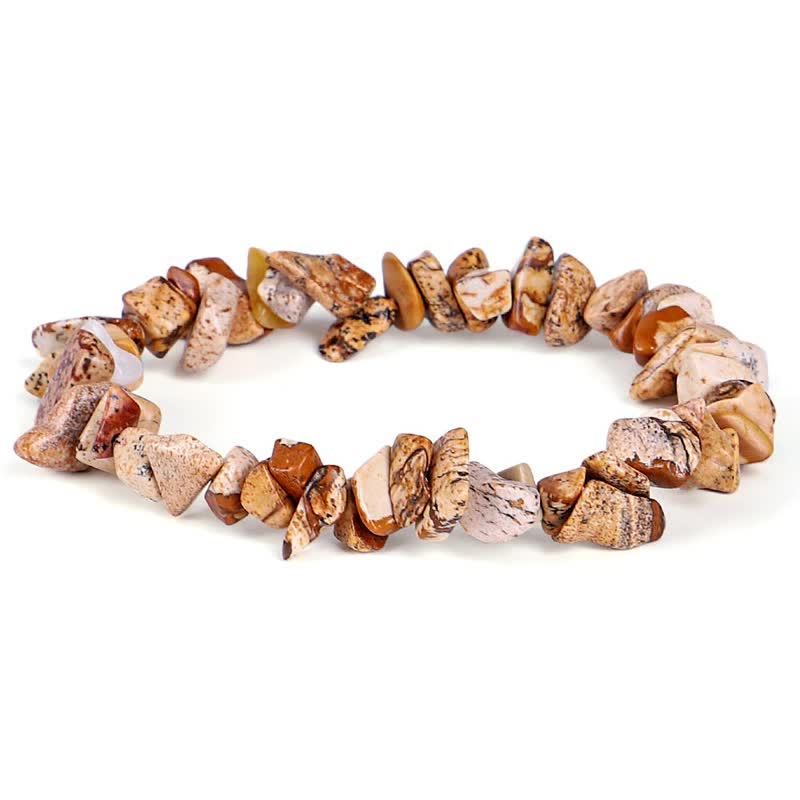 Buddha Stones Amethyst Lazurite Various Crystal Stone Healing Positive Bracelet - Picture Jasper - image 7