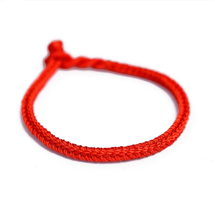 Buddha Stones Tibetan Handmade Eight Thread Peace Knot Protection Braided String Bracelet - Red 19cm - image 7