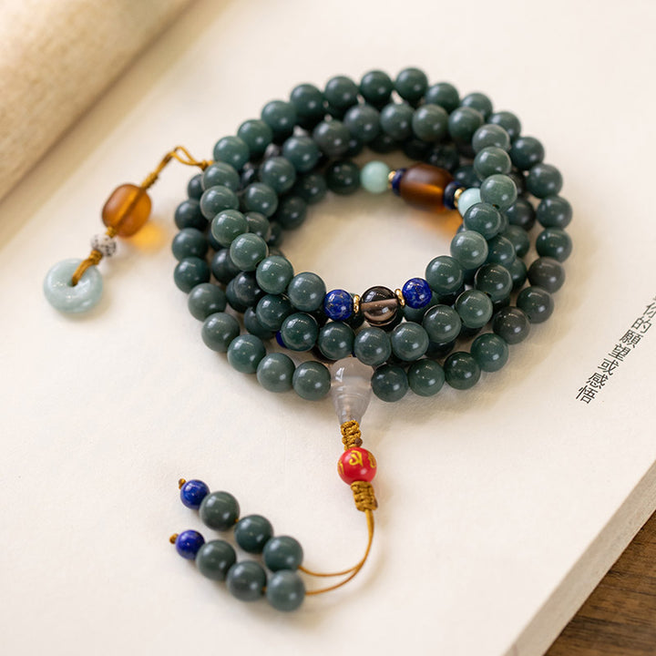Buddha Stones 108 Beads Bodhi Seed Blessing Meditation Bracelet Mala - image 0