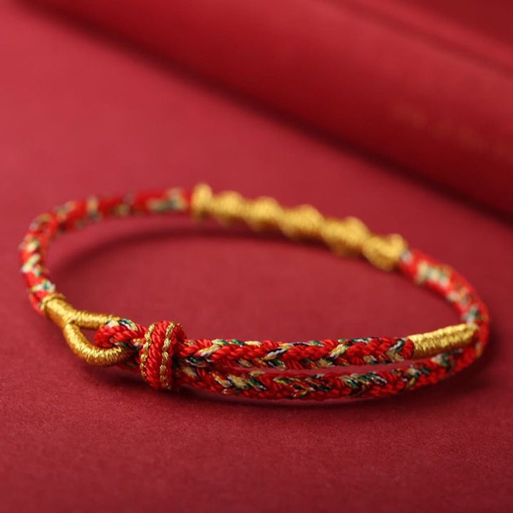 Buddha Stones Handmade Chinese Zodiac Natal Buddha Protection Strength Braided String Bracelet - image 4