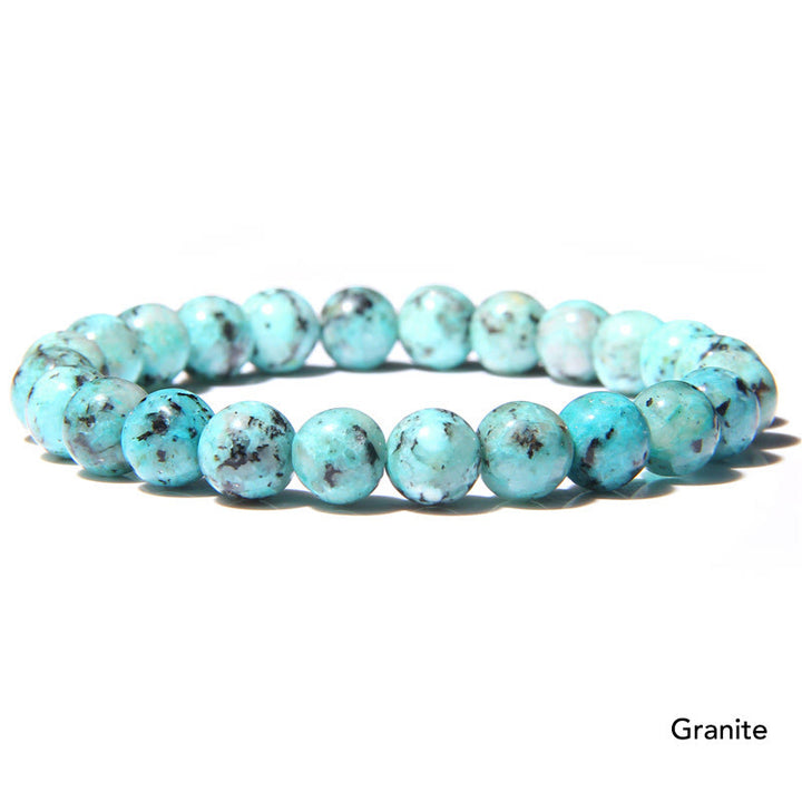 Natural Agate Stone Crystal Balance Beaded Bracelet - Granite - image 27