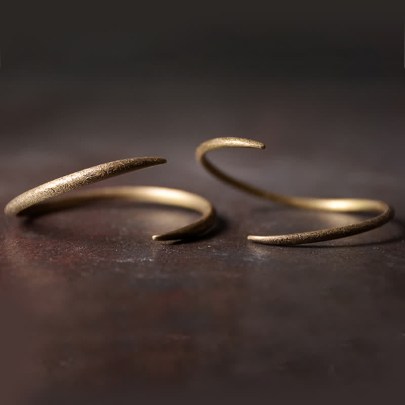 Buddha Stones Simple Design Copper Luck Adjustable Cuff Bracelet - Small 55mm&Large 63mm Bracelet - image 2