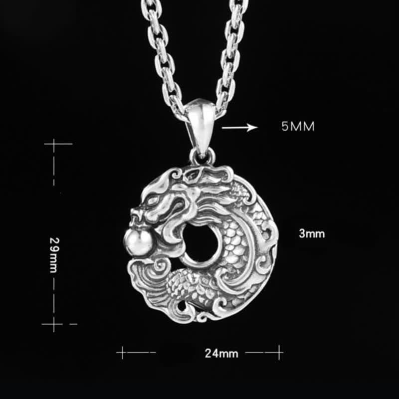 Buddha Stones Koi Fish Dragon Peace Buckle Wealth Necklace Pendant - image 13