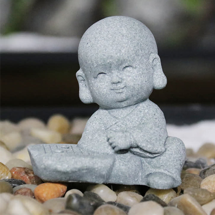 Buddha Stones Meditation Prayer Monk Buddha Statue Serenity Home Decoration - image 6