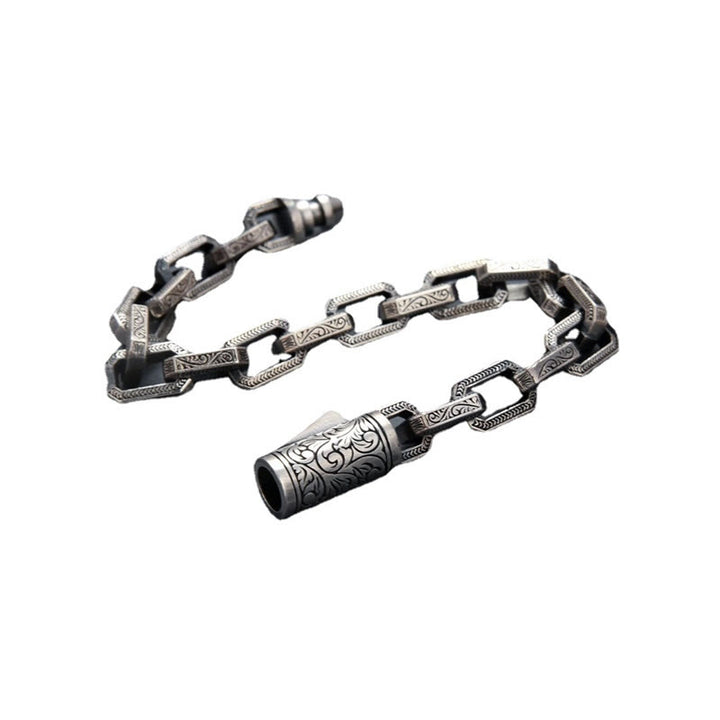 Buddha Stones Vintage Tang Dynasty Flower Design Engraved Luck Energy Bracelet - image 5