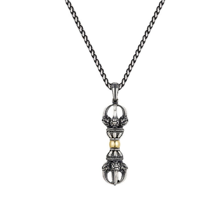 Buddha Stones Tibetan Dorje Vajra Design Wealth Necklace Pendant - image 9