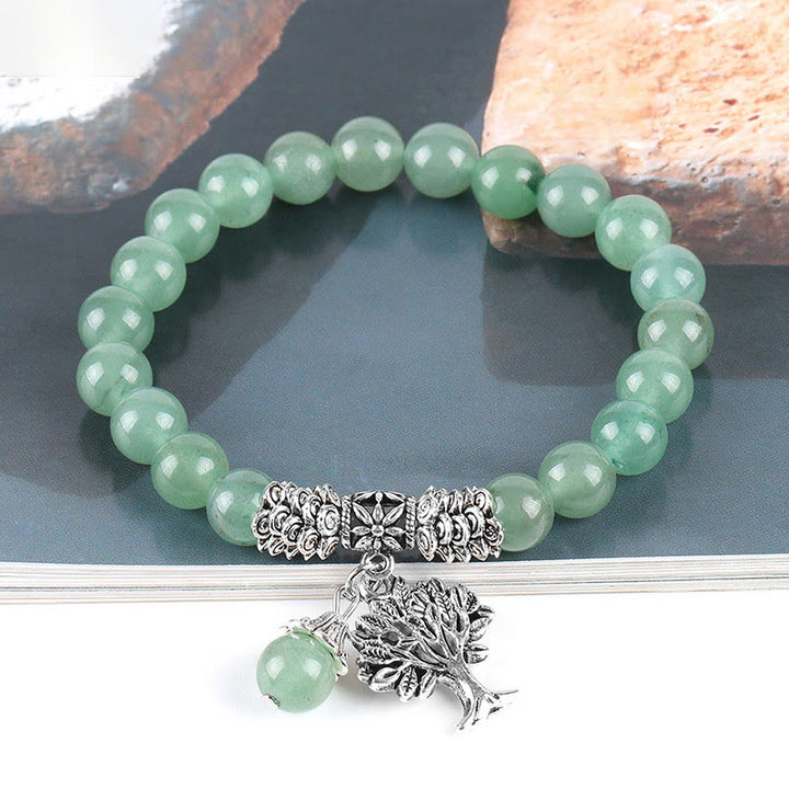 Buddha Stones Natural Gemstone Tree of Life Lucky Charm Stretch Bracelet - image 12