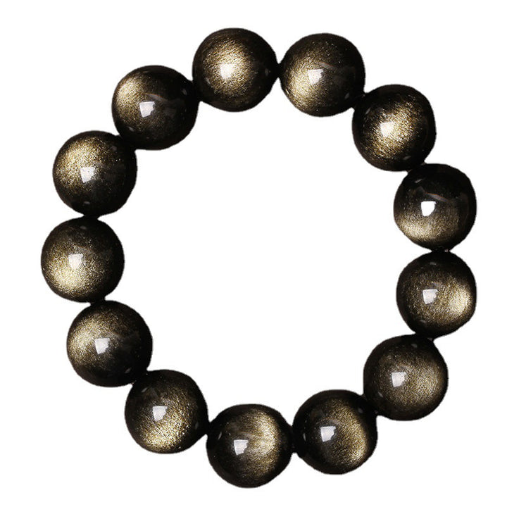 Buddha Stones Tibetan Obsidian Purification Bracelet - image 0