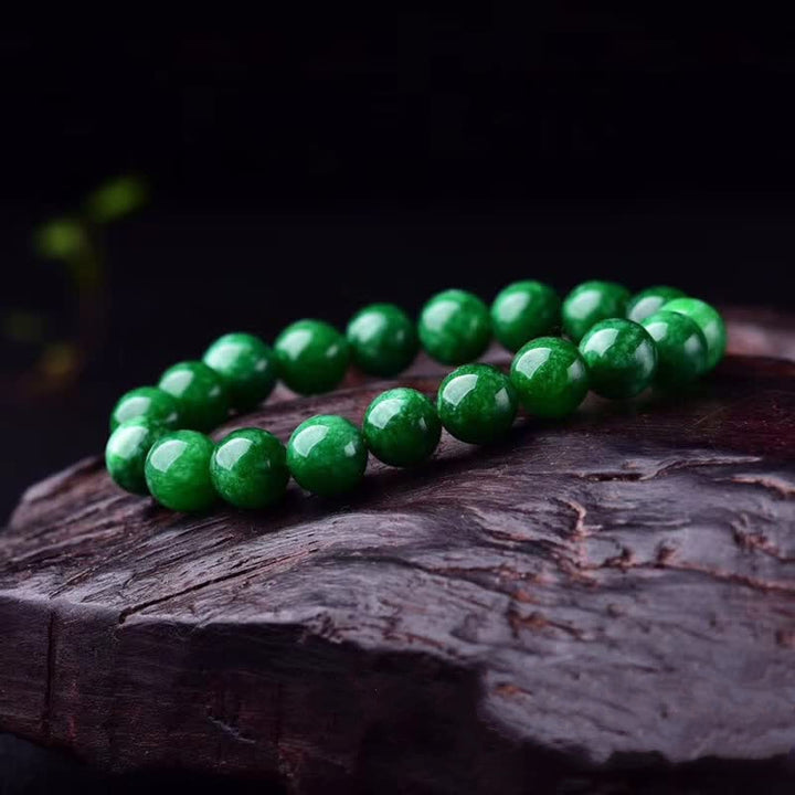 Buddha Stones Cyan Jade Bead Calm Harmony Bracelet - image 4
