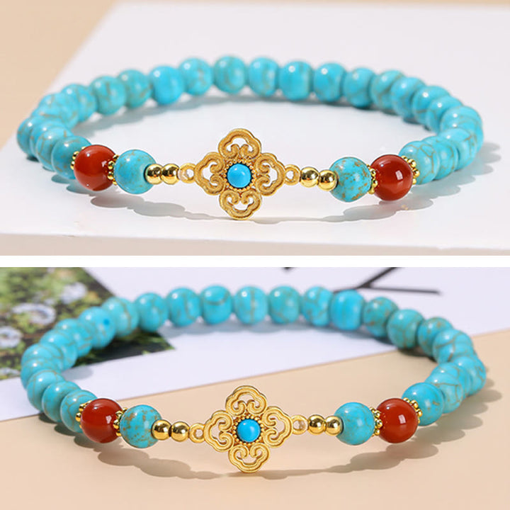 Buddha Stones Turquoise Bead Protection Balance Bracelet - image 6