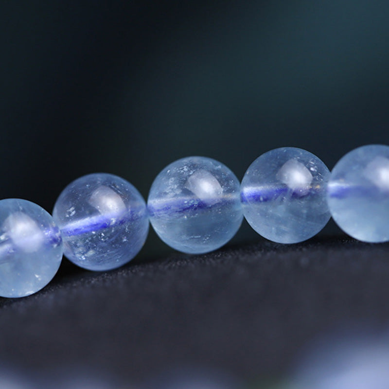 Buddha Stones Aquamarine Red Agate Peace Gourd Charm Bracelet - image 9