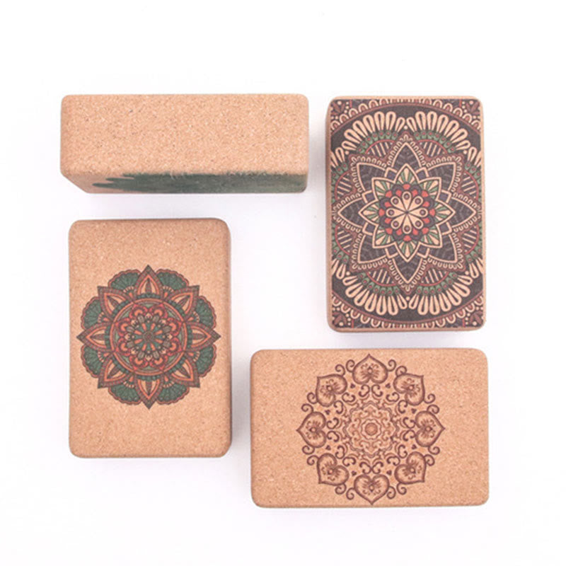 Buddha Stones Tibetan Mandala Mindful Yoga Cork Block - image 17