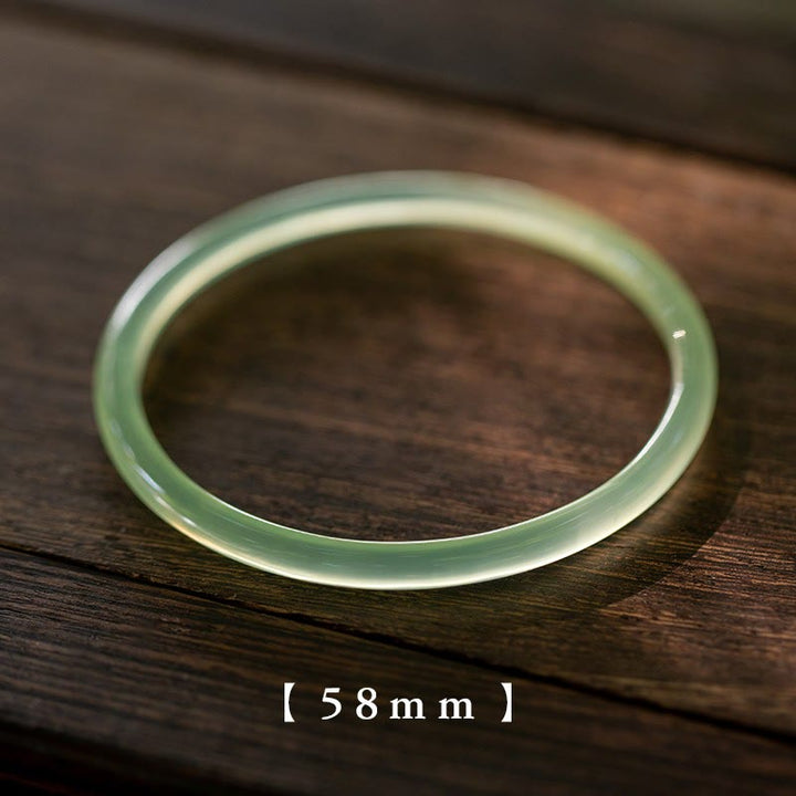 Buddha Stones Natural Green Chalcedony Strength Courage Cuff Bangle Bracelet - 58mm - image 9