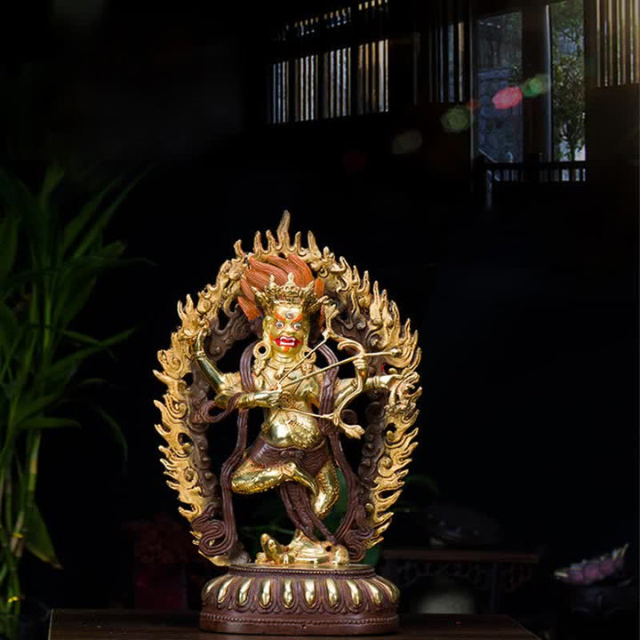 Buddha Stones Kurukulla Buddha Figurine Serenity Copper Statue Home Decoration - image 2
