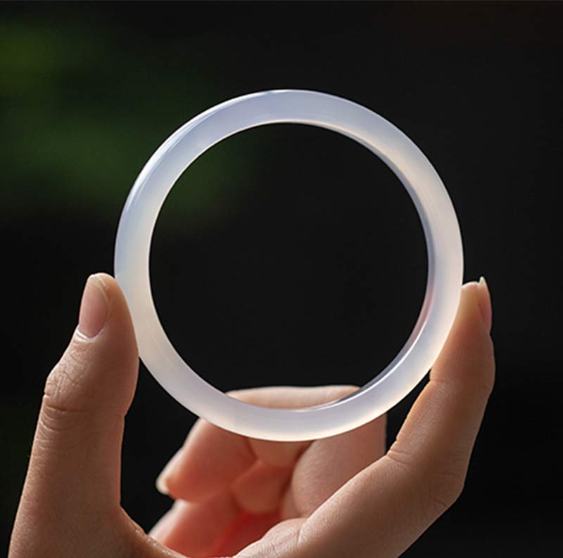 Buddha Stones Natural Chalcedony Harmony Positive Bracelet Bangle - image 7