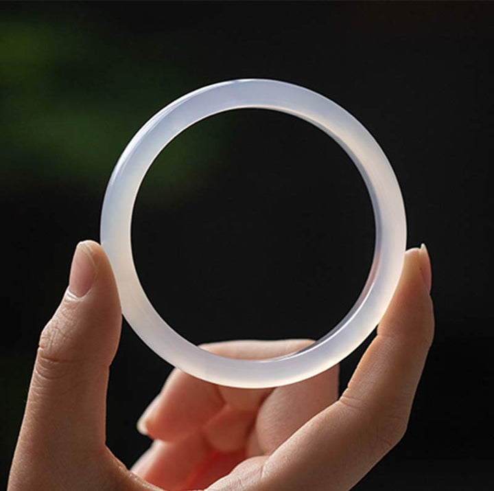 Buddha Stones Natural Chalcedony Harmony Positive Bracelet Bangle - image 7