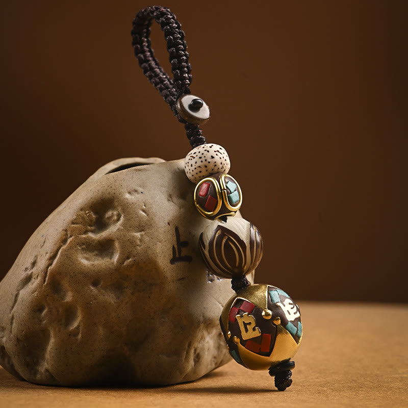 Buddha Stones Tibetan Om Mani Padme Hum Bodhi Seed Peace Key Chain - Om Mani Padme Hum Bead - image 18