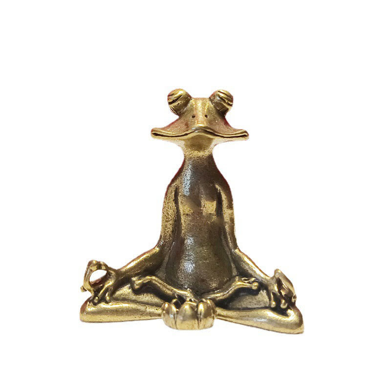 Buddha Stones Mini Small Frog Turtle Koi Fish Snail Crab Copper Wealth Home Decoration - image 11