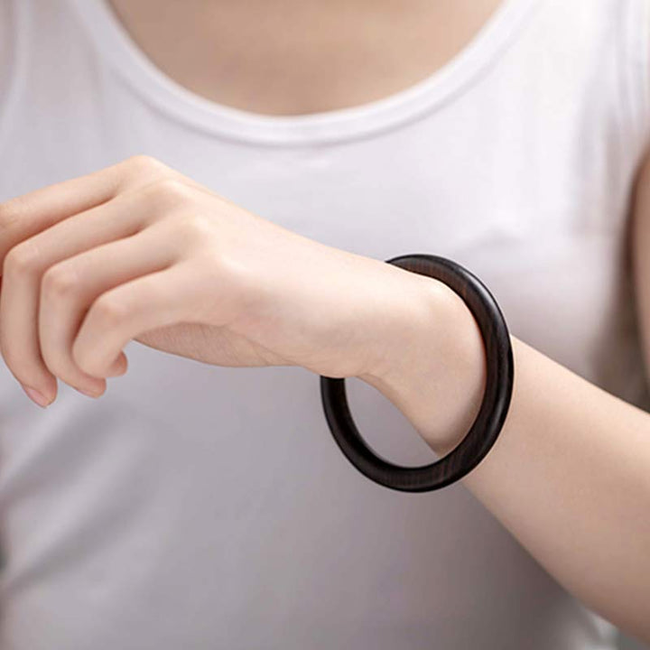 Buddha Stones Tibetan Small Leaf Red Sandalwood Ebony Green Sandalwood Protection Bracelet Bangle - image 15