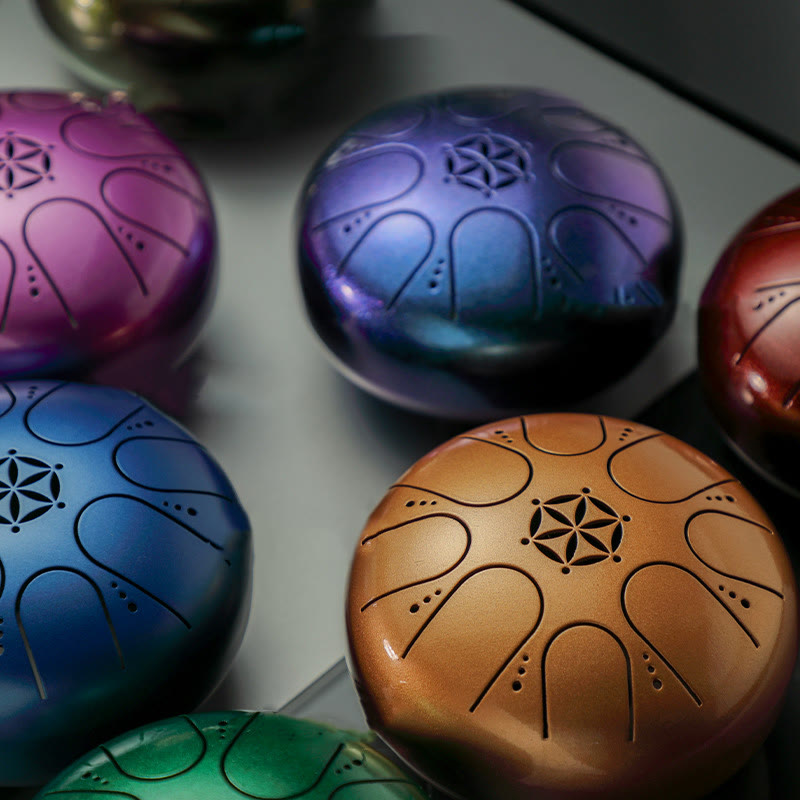 Buddha Stones Steel Tongue Drum Sound Healing Meditation Yoga Drum Kit 8 Note 5 Inch With Carry Bag - image 12