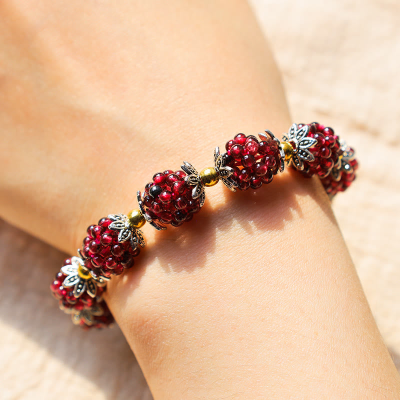 Buddha Stones Natural Garnet Healing Bracelet - image 5