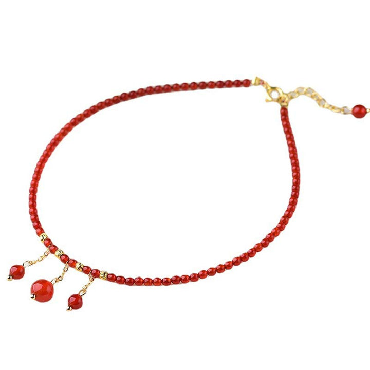 Red Agate Confidence Calm Anklet - image 8