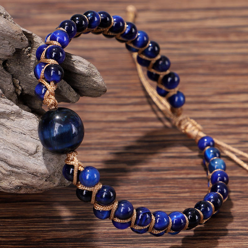 Buddha Stones Divine Blue Tiger Eye Stone Protection Bracelet - image 5