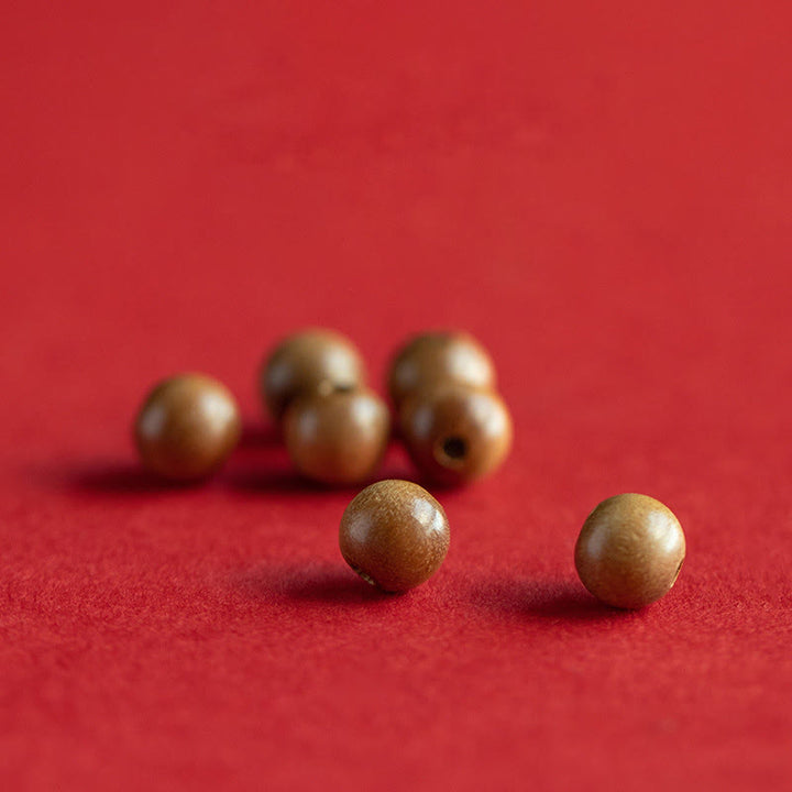 Buddha Stones Peach Wood Lotus Cinnabar Luck Wealth Bracelet - image 6