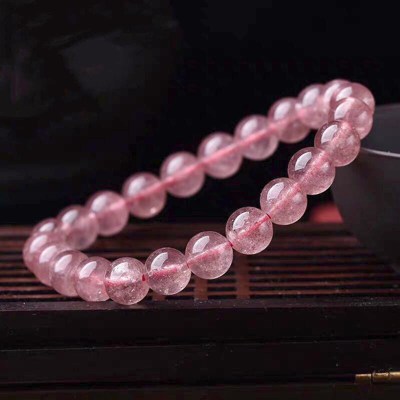 Buddha Stones Natural Rose Quartz Love Caring Bracelet - 10mm - image 0
