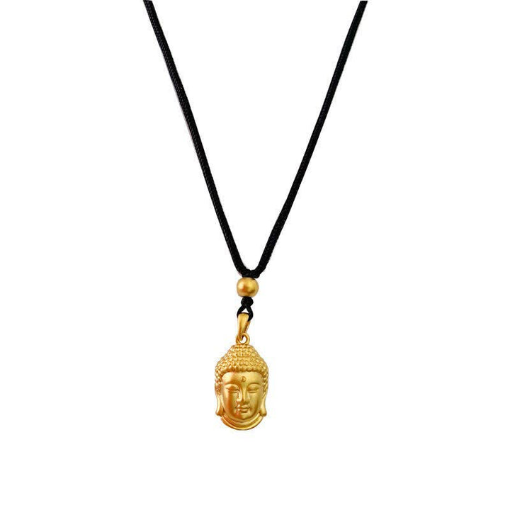 Buddha Stones Gold Buddha Copper Wealth Necklace Pendant - image 10